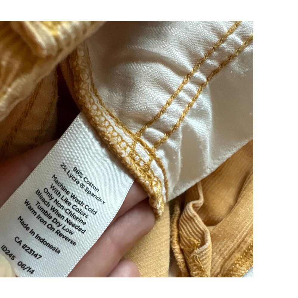 Talbots Heritage High-Rise Straight-Leg Cords Mustard Yellow Size 8 - Picture 3 of 5